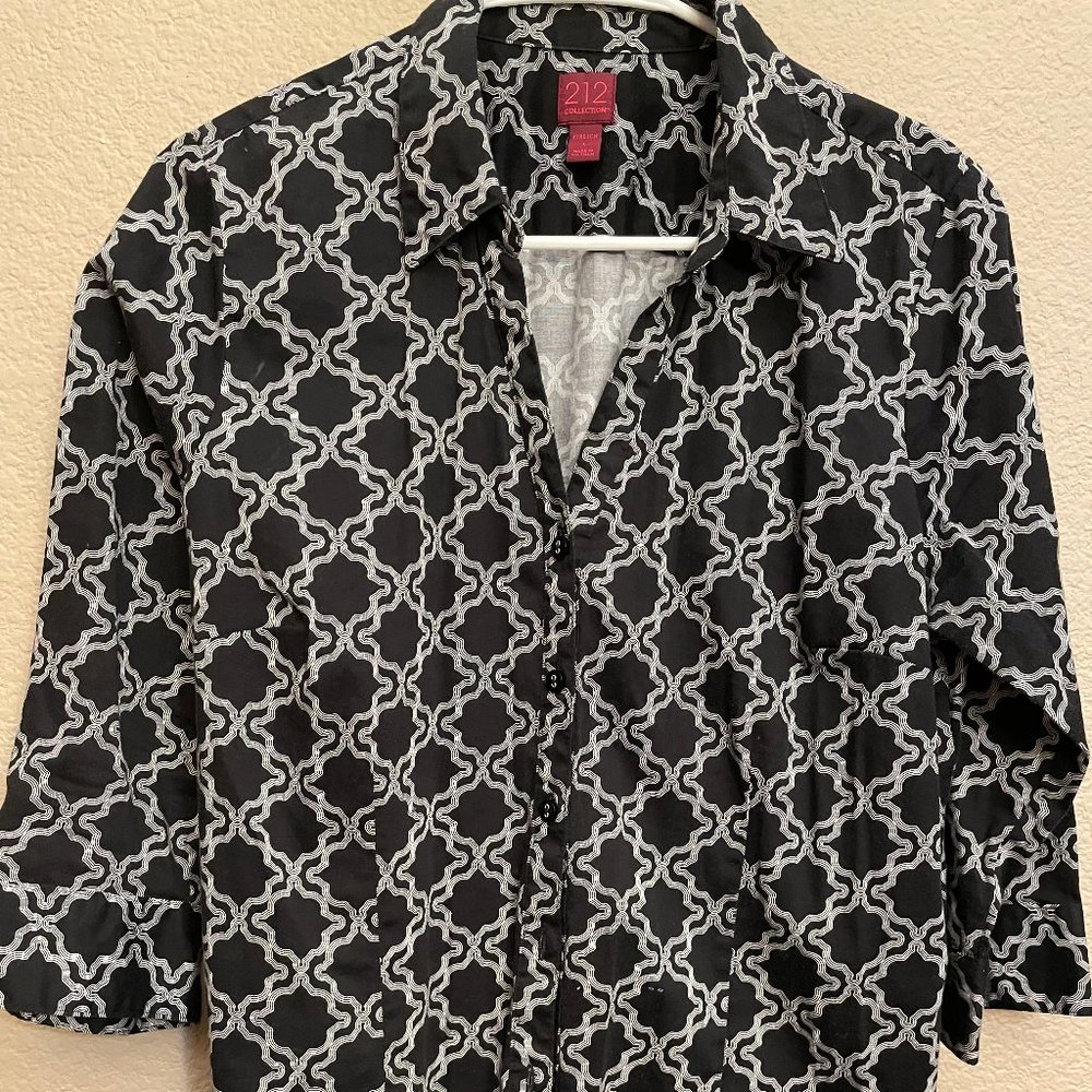 Black blouse-button-up shirt